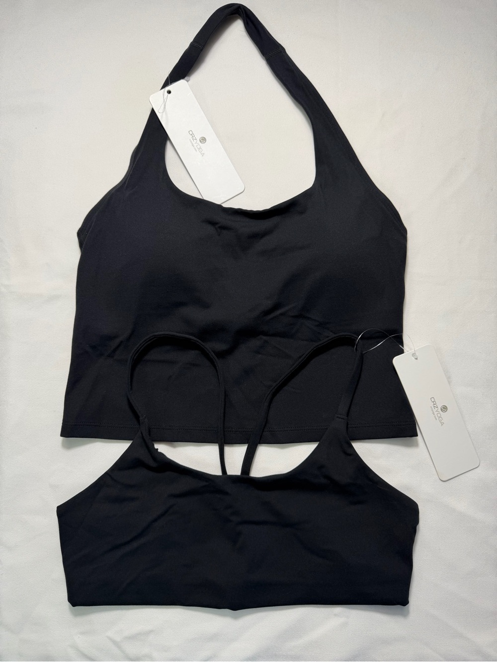 CRZ YOGA 2 Pack Women’s Sports Bra Bundle Black Size S NWT